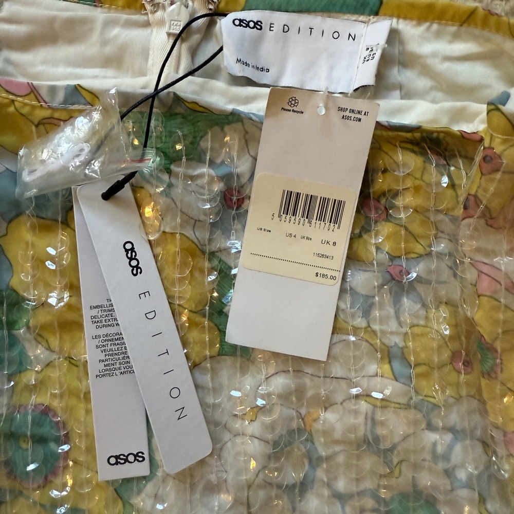 Asos edition collection Floral Sequin Two-Piece Set NWT - Picture 2 of 10